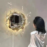 Internet Celebrity Water Drop Rui Water Mirror Living Room Porch Decoration Dream Bedroom Bathroom Water Flower Dressing Mirror Ambient Wall Lamp