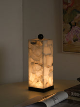 Natural Marble Table Lamp French Italian Style Living Room Study Bedroom Simple Stone Marble Table Lamp