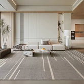 Carpet living room coffee table light luxury high-end modern simple high-end home new black warm color striped short velvet