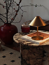 Shape on The Medieval Style Charging Atmosphere Light Metal Bedside Bar Villa Dining Table Advanced Sense Touch Small Table Lamp Decoration