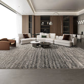 Carpet living room washable, waterproof and anti-fouling, household light, advanced simple recommended black and white lines