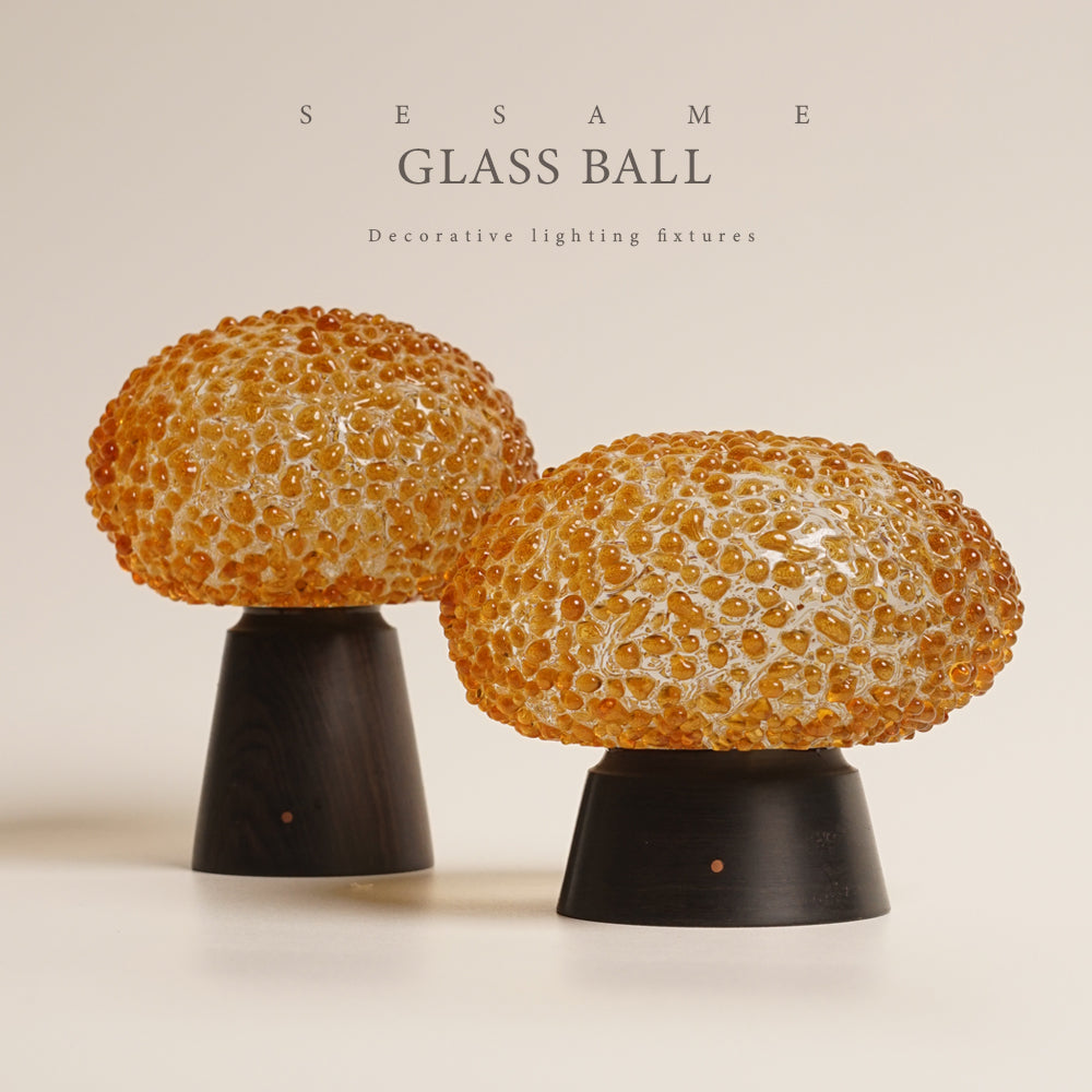 Yuki Saki Light | Black Light, Handmade Glass Ambient Light Night Light Decorative Light Ceramic Light Solid Wood Light New Year's Gift cover 1