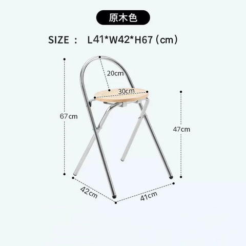 Medieval rattan folding chair home balcony dining chair designer wabi-sabi coffee chair restaurant stool folding stool (black)