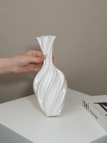 3D printed vase ornament silk white flower ware living room coffee table high-end sense vase hydroponic decoration · 3D vase