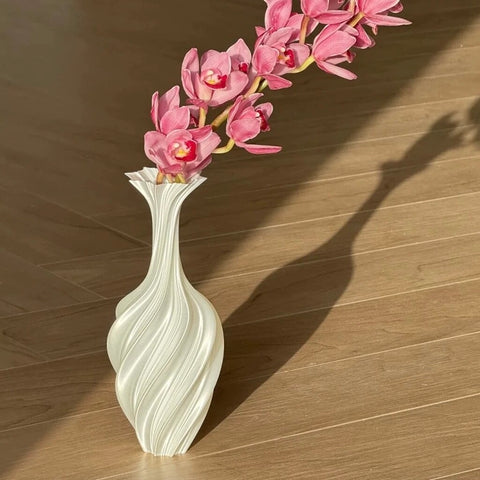 3D printed vase ornament silk white flower ware living room coffee table high-end sense vase hydroponic decoration · 3D vase