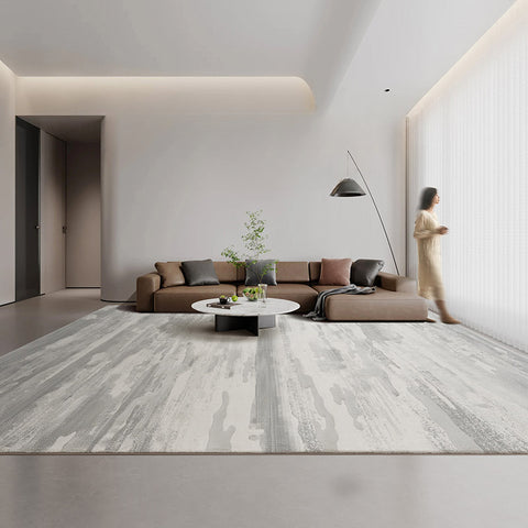 Gray carpet living room leave-in washable waterproof and non-slip 2024 new light luxury high-end bedroom thickened under the bed