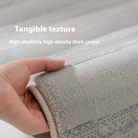 Gray carpet living room leave-in washable waterproof and non-slip 2024 new light luxury high-end bedroom thickened under the bed
