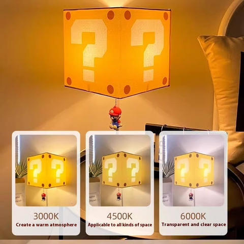 Mario Desk Lamp Cartoon Cute Bedroom Dormitory Bedside Night Light Decoration Creative Birthday Gift Ambient Light Woman