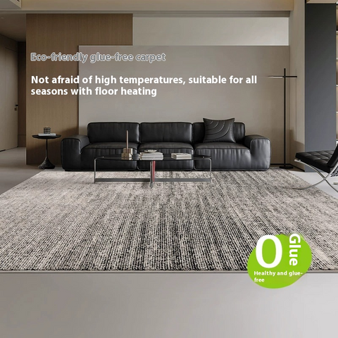 Carpet living room washable, waterproof and anti-fouling, household light luxury, advanced simple designer recommended black and white lines