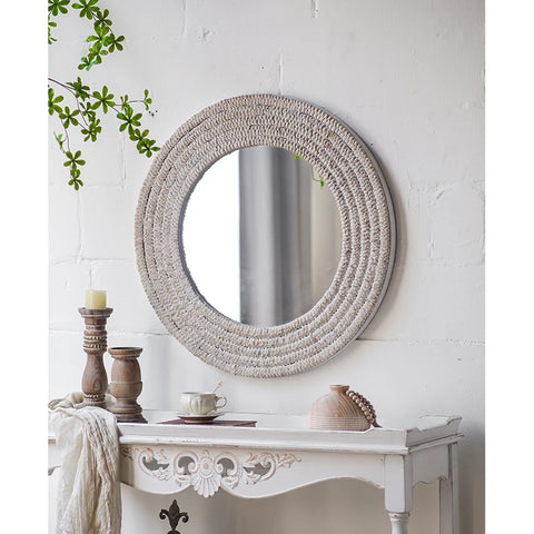Macrame Home Round Decorative Hanging Wall Art Mirror Wall Decorations Wall Decor for Home Luxury Living Room