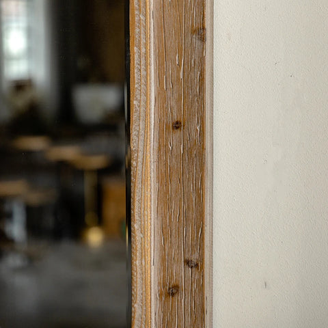 New Arrival Handmade Wooden Wall Mirror With Antique Frame Rectangle Wall Mounted Mirror for Home Wall Decoration
