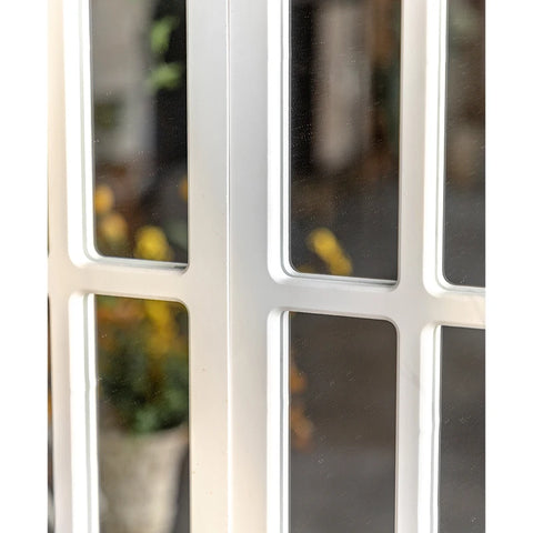 Retro Wall Mirror Window Decorative Mirrors Arched Farmhouse for Living Room Bedroom Entryway Bathroom Decor
