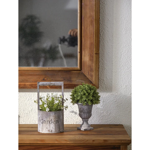 Square Natural Wood Bathroom Vanity Mirror for Farmhouse Decor Vertical or Horizontal Hang Rustic Wooden Framed Wall Mirror