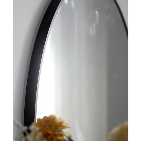 Arched Bathroom Mirror-Modern Wall Mounted Vanity Mirror with Golden and Black Arch Metal Frame, Wall Decor for Bedroom