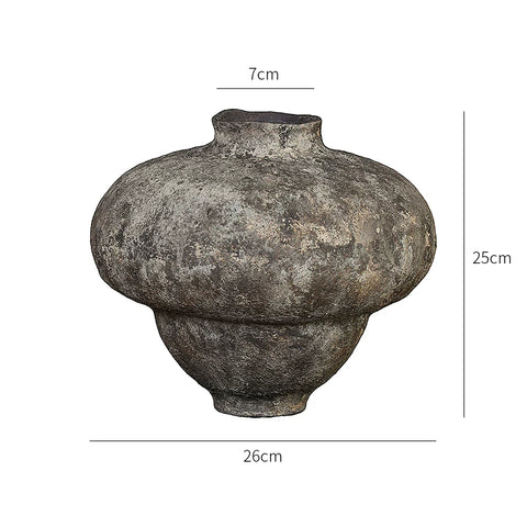 Xingshang Wujie Feng Zheyuan New Product Vase Retro Handmade Rough Ceramic Wabi-sabi Japanese Zen Tea Art Decorative Ornaments