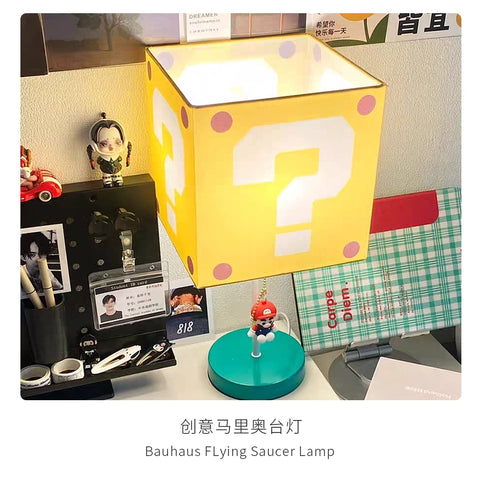 Mario Desk Lamp Cartoon Cute Bedroom Dormitory Bedside Night Light Decoration Creative Birthday Gift Ambient Light Woman