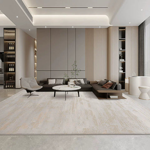 Super Soft Carpet Living Room 2023 New Cream Style Premium Light Luxury High-end Warm Beige Stroking Cats Bedroom