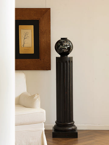 Shape French Antique Floor Base Ornament Designer Living Room Entrance Decoration High-end Pillar