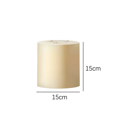 Shaped Large Wabi Candlestick Solid Wood Glass Cover Multi-core Candle French Restaurant Wedding Romantic Atmosphere Ornament