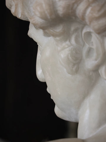 "david" Meditating Head Sculpture - A Timeless Classic, Retro European Style Decorative Ornament for Entryways, Living Rooms, and Lobbies