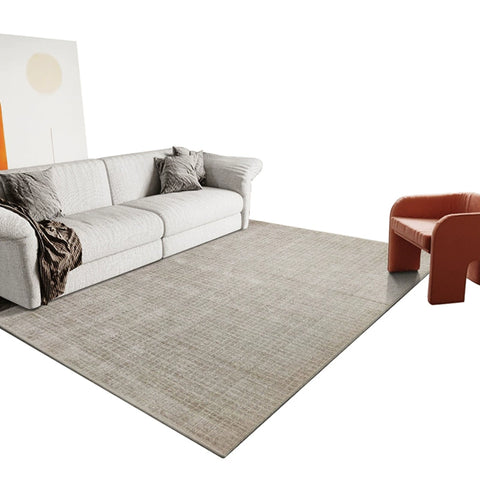 India Imported Carpet Living Room Coffee Table Blanket Bedroom Bed Handwoven Wool Carpet Solid Color Plain Antibacterial