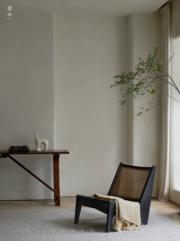 Wooden/Chandigarh Kangaroo Chair | PJ Chair Japanese Wabi Sansan Medieval Furniture Solid Wood Rattan Balcony Chaise Lounge