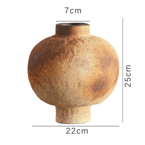 Shape Feng Zheyuan Thick Ceramic Vase Japanese Tea Room Ornament Living Room Flower Arrangement Home Wabi Sabi Zen Decoration