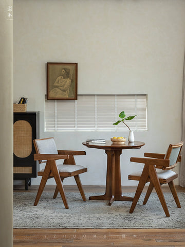 Wood | Chandigarh Chair\ Wabi Sand Chinese Antique Indonesian Teak Armrest Dining Chair Homestay Designer Desk Chair