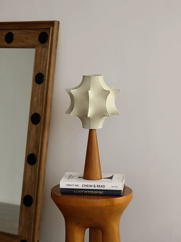 Middle and Ancient Silk Desk Lamp Retro Solid Wood Floor Lamp Living Room Next To Sofa Study Tea Room Wabi-sandy Lamp