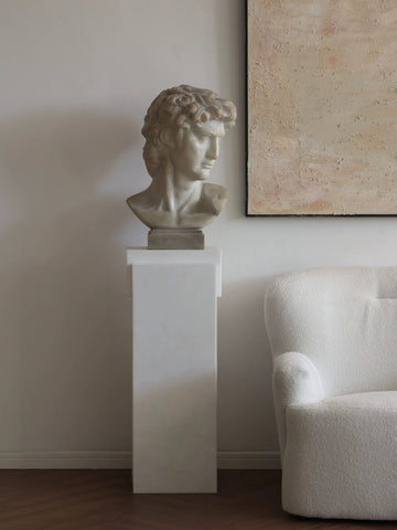 "david" Meditating Head Sculpture - A Timeless Classic, Retro European Style Decorative Ornament for Entryways, Living Rooms, and Lobbies