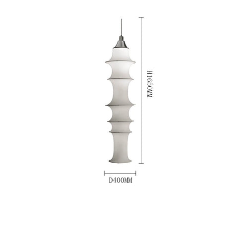 New Chinese-style Wabi Sabi Creative Modern Japanese-style Dining Room Living Room Bedroom Study Staircase Bar Tea Room Fabric Long Chandelier