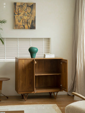 Indonesian Teak Cabinet\Vintage Mid-Century Style Sideboard Living Room & Bedroom Storage Cabinet\Entrance Hall Storage Unit