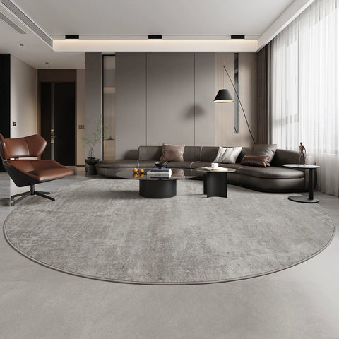 Oval carpet living room simple light luxury modern Italian Nordic minimalist wabi sabi premium gray premium sofa blanket