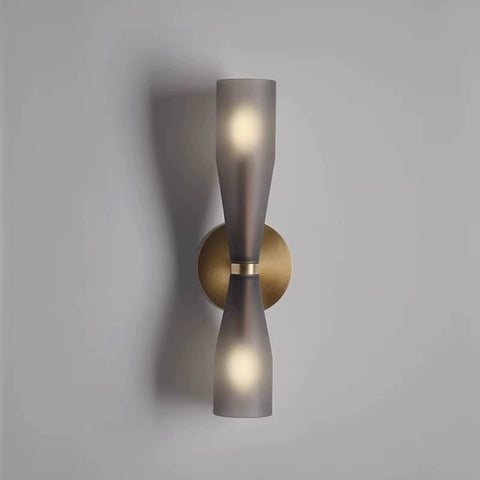 Italian Minimalist Glass All-copper Wall Lamp Light Living Room Background Wall Bedroom Bedside Hotel Staircase Lamp
