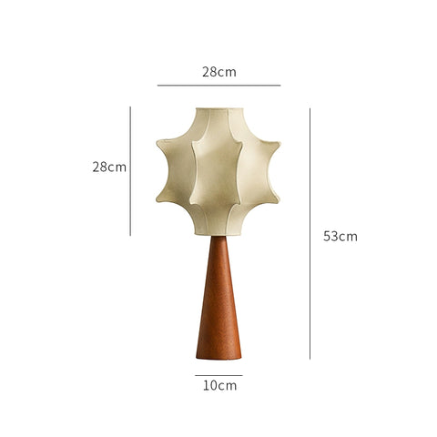 Middle and Ancient Silk Desk Lamp Retro Solid Wood Floor Lamp Living Room Next To Sofa Study Tea Room Wabi-sandy Lamp