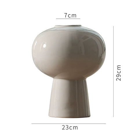 Shaped Cream Wind Ceramic Vase Foreign Internet Celebrity Decoration Ornament Designer Living Room Home Coffee Table Water Culture Device