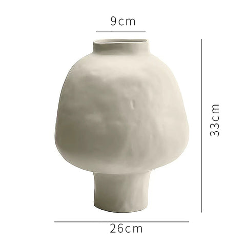 French Ins Ceramic Vase on The Shape, Hydroponic Flower Arrangement, Medieval Style Home Furnishing, Big Belly Blessing Jar Flower Ornament