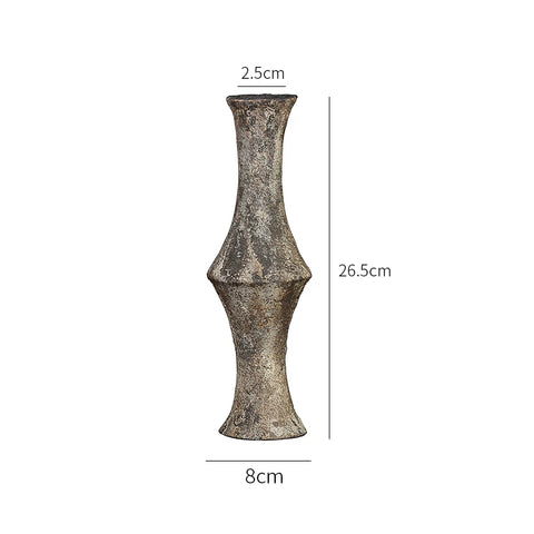 Xingshang Wujie Feng Zheyuan New Product Vase Retro Handmade Rough Ceramic Wabi-sabi Japanese Zen Tea Art Decorative Ornaments