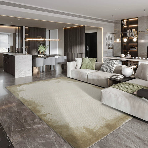 Super Soft Carpet Living Room Nordic Light Luxury Premium Simple Bedroom Bedside Blanket Chessboard Light Green Blend