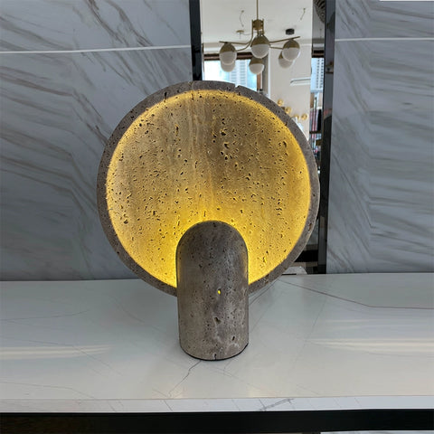 Modern Chinese Minimalist American Desk Lamp Marble All-copper Personalized Postmodern Living Room Study Bedroom Semicircular Desk Lamp