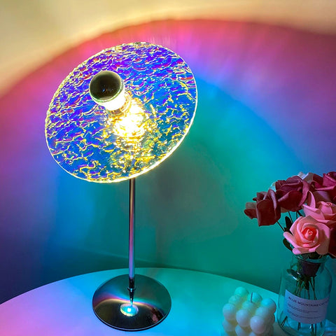 Table Lamp Ambient Lamp Bedside Lamp Bauhaus Flying Saucer Ice Cube Retro Creative Wabi Sabi Medieval Bedroom Night Lamp