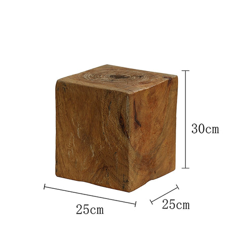 Shaped Wabi-sabi Wind Base Sculpture Table Decoration Ornament Square Camphor Wood Japanese-style Homestay Carbonized Wooden Pier Solid Wood