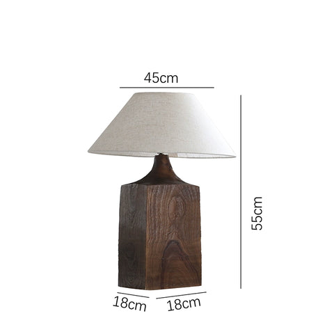 Medium and Ancient Style Floor Lamp, Retro Style Old Solid Wood Lamp, Tea Room, Bed and Breakfast, Living Room, Room, Wabi Sandy Wind Ornament