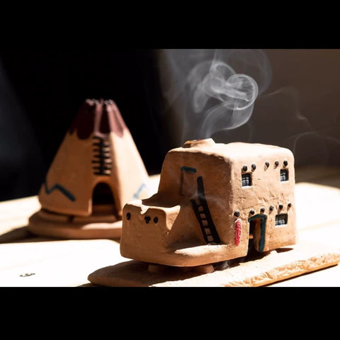 Santa Fe American Handmade Incense Burner - Tower Incense Holder - Ceramic Sandalwood Burner - Tea Ceremony Incense - Fragrance - Aromatherapy