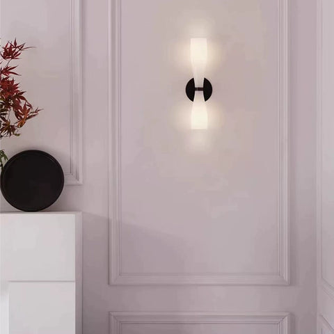 Italian Minimalist Glass All-copper Wall Lamp Light Living Room Background Wall Bedroom Bedside Hotel Staircase Lamp