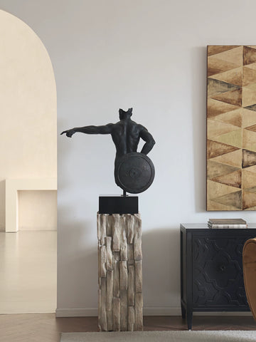 "Supersharp Retro" "fragmented Chapter·guidance" Shield Guard Sculpture Ornament Living Room Entrance Office Decoration