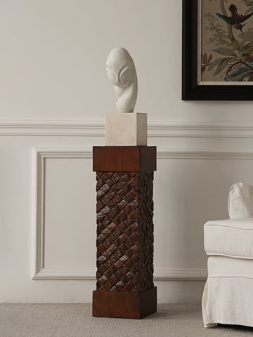 "The Thoughts of Boccani" Brancusi Replica Sculpture, Minimalist Art Imitation Stone Texture Decorative Ornament