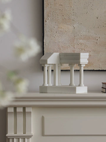 "Supershaped European Style" Marble Corridor Corner "medieval Style Ancient Roman White Architectural Model French Decorative Ornaments