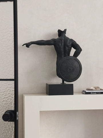 "Supersharp Retro" "fragmented Chapter·guidance" Shield Guard Sculpture Ornament Living Room Entrance Office Decoration