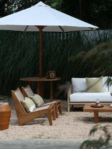 Wood | Outdoor Chandigarh Kangaroo Chair\ Indonesian Teak Garden B & B Hotel Single Solid Wood Leisure Chair